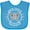 Turquoise, variant on Inktastic Brain Cancer Awareness with Grey Ribbon and Butterfly Boys or Girls Baby Bib