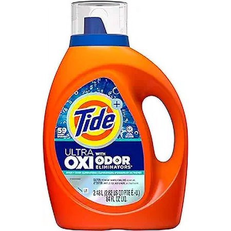 Tide Ultra OXI with Odor Eliminators Liquid Laundry Detergent, For Visible and Invisible Dirt, 84 fl oz, 59 Loads
