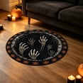 thumbnail image 6 of 3D Trap Halloween Circular Carpet – Skeleton Mummy Web Depth Illusion Rug, Soft Polyester Floor Mat for Bedroom Entrance, Non Shedding Holiday Decor Foot Pad, 6 of 6
