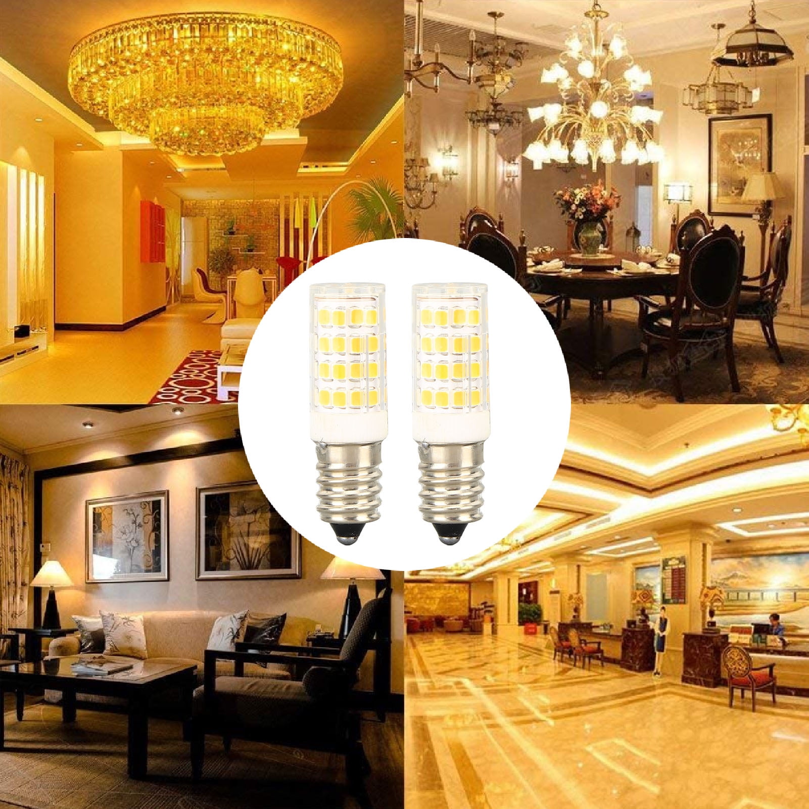 E14 Dimmable Bulb 2Pcs E14 Light Bulb Dimmable E14 LED Bulbs European