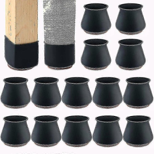 Silicone Chair Leg Protectors With Felt For Hardwood Floors 24 Pcs