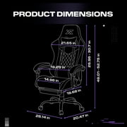 X Rocker Apex PC Gaming Chair with Massage Function and Footrest, Black