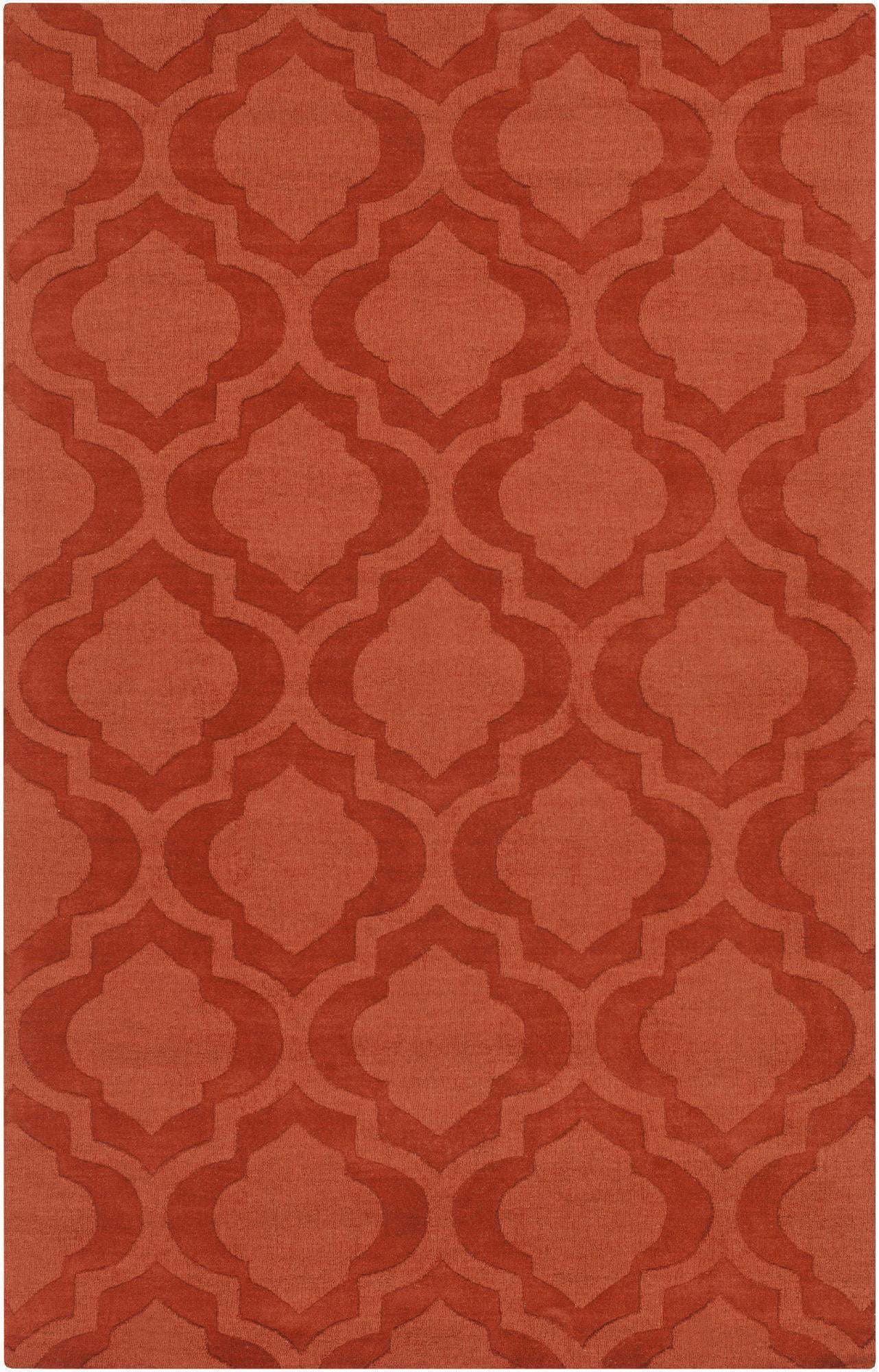 Mark&Day Area Rugs, 9x12 Bergerac Solid and Border Brick Area Rug (9' x