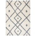 thumbnail image 2 of SAFAVIEH Venus Avaline Abstract Geometric Shag Area Rug, Ivory/Grey, 3'11" x 6', 2 of 9