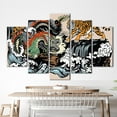 thumbnail image 5 of Dragon Vs Tiger Wall Art, Japanese Artwork, Japanese Tiger and Dragon Printed, Animal Art Canvas, Utagawa Kuniyoshi Canvas, Canvas Wall Decor - Gallery Wrapped, 5 of 9