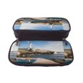thumbnail image 5 of Lsque Lighthouse Printed Big Capacity PU Leather Pencil Case Large Pencil Pouch Stationery Pen Bag Pencil Holder for Teen, 5 of 6