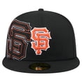 thumbnail image 2 of Men's New Era Black San Francisco Giants Yarn Stitch 59FIFTY Fitted Hat, 2 of 6