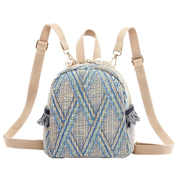 HINTRMENT Travel Backpack in Blue Polyester with Adjustable Straps and Spacious Storage
