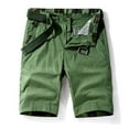 thumbnail image 2 of Xihbxyly Mens Shorts Cargo Shorts for Men, Cargo Shorts for Men Stretch Waist Cotton Hiking Short Casual Solid Zipper Button Pockets Cropped Cargo Shorts Shopping Online Official Site #3, 2 of 4