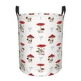 thumbnail image 1 of Balery Different Mushrooms Cesta de ropa redonda con asas, impermeable, independiente, para ropa, juguetes, dormitorio y familia-Small, 1 of 6
