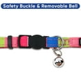 thumbnail image 5 of Pawtitas Pet Multicolor Cat Collar Safety Buckle Removable Bell Cat Collar Kitten Collar Pink / Blue / White / Yellow Cat Collar, 5 of 7