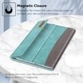 thumbnail image 2 of Protective Case For 13 Inch Microsoft Surface Pro 8 (2021 Release), Portfolio Business Cover with Pocket Stylus Holder, Turquoise, 2 of 7