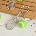 thumbnail image 3 of Tennis Keychain - Alloy Pendant, Sports Souvenir - Durable, Reusable, Decorative - for Sports Fans and Gifts, 3 of 5
