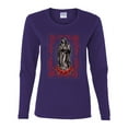 thumbnail image 2 of Wild Bobby, Our Lady of Guadalupe Blessed Virgin Mary Religious, Inspirational/Christian, Women Graphic Long Sleeve Tee, Purple, Medium, 2 of 3