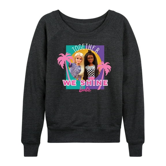 Barbie - Together We Shine - Color Block - Women's Lightweight French Terry Long Sleeve Shirt