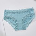 thumbnail image 2 of Njagoc3 Lace Cotton Underwear for Women Mid Waist Breathable Soft Daily Briefs, 2 of 6