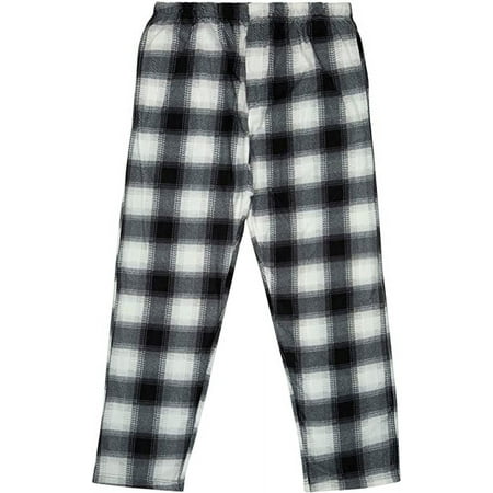 North 15 Boy's Cozy Plaid Polar Fleece Lounge Pants-1225B-Design 13-10-12
