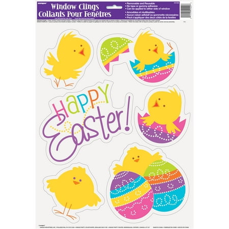 (3 pack) Spring Chick Easter Window Cling Sheet