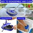thumbnail image 4 of WillingHeart 47.5" Car Wash Brush Mop Cleaning Tool with Long Handle Kit for Washing Detailing Cars Truck, SUV, RV, Trailer, Boat 2 in 1 Chenille Microfiber Sponge Duster Not Hurt Paint Scratch Free, 4 of 7