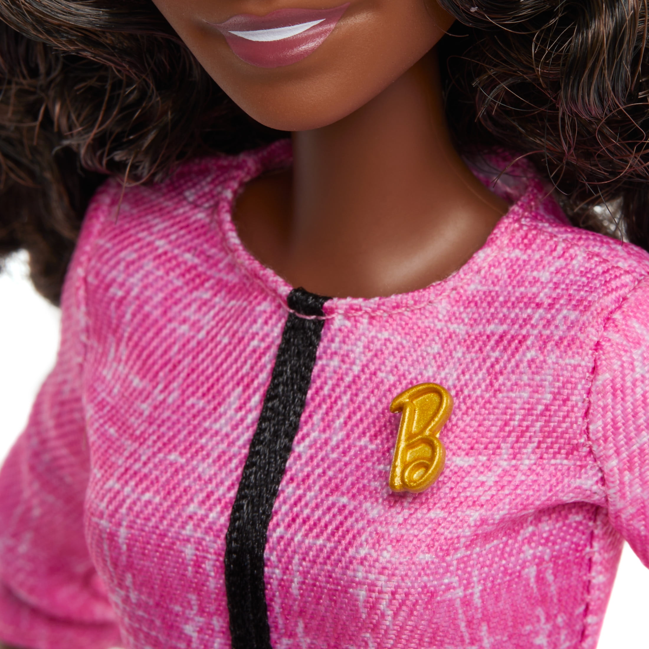Barbie Future Leader Doll with Dark Brown Hair, 2 Golden Bracelets & Pin, Includes Sticker  (图5) Barbie Future Leader Doll with Dark Brown Hair, 2 Golden Bracelets & Pin, Includes Sticker  (图5)