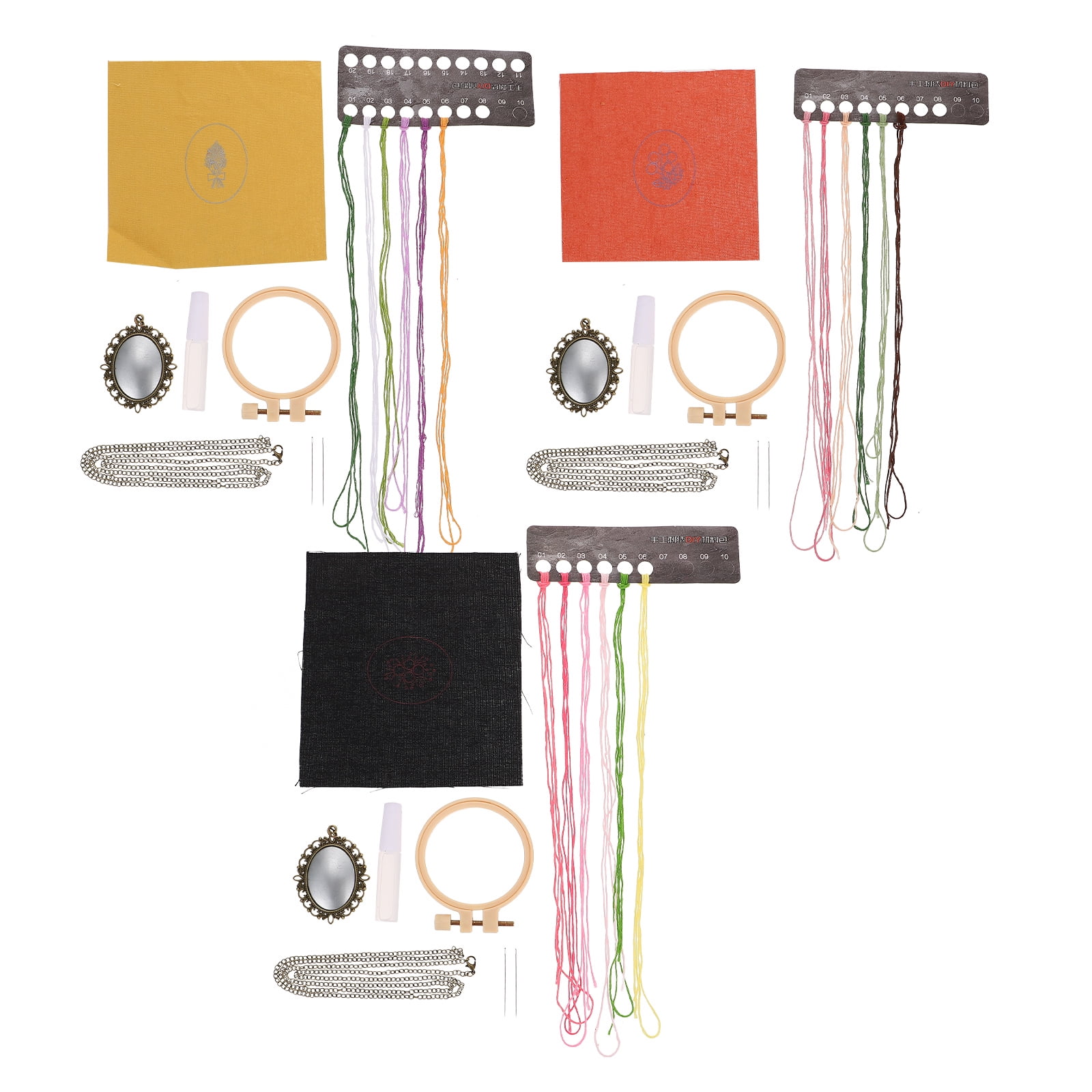 Embroidery Kit Hoop Stitch Cross Starter Supplies Tools Set Material