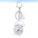 thumbnail image 3 of 1 PC Mini reloj llavero despertador llavero creativo llavero bolsa colgante regalo llavero para estudiantes blanco, 3 of 5