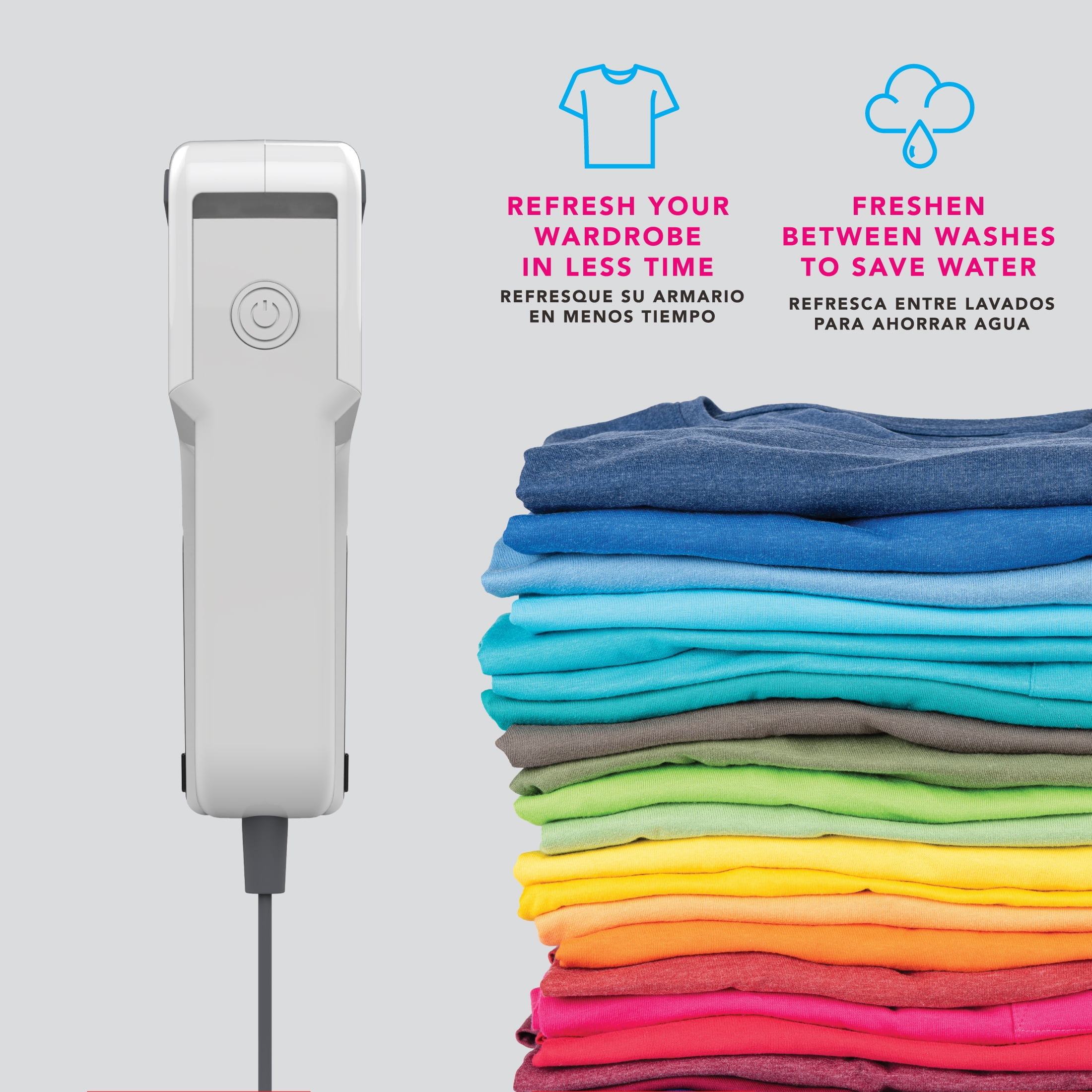 (6 pack) Steamfast Nomad Handheld Travel Garment Steamer, 800W, Compact and Portable, 30-Second Heat Up, 11-Minutes of Continous Steam, 5 fl oz. Detachable Water Tank, Auto Shut-off, White
