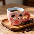 thumbnail image 4 of Ceramic Coffee Mug 400ml with Contrast Color, Ugly Cute Pouting Face Design, Dishwasher Safe, Food-Grade Porcelain for Home and Gift Use, 4 of 8