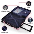 thumbnail image 6 of New York Xpress 3-Piece Hardside Luggage Set, Lightweight Expandable Spinner Suitcase with TSA Lock, 20"/24"/28", Pink - WD576, 6 of 8