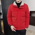 thumbnail image 5 of Chaqueta de plumón negra para hombre, abrigos cortos acolchados para hombre, parkas de color caqui acolchadas, ropa de abrigo de invierno 2024, ropa coreana 2024, estética elegante, venta, 5 of 5