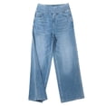 thumbnail image 4 of Weikingp Womens Wide Leg Jeans，Tummy Control Jeans Baggy Jean For Women High Rise Wide Leg Jeans High Waisted Jeans Stretchy Wide Leg Jeans For Women Blue 2XL, 4 of 9