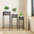 thumbnail image 3 of Costway Set of 3 Metal Plant Stand Flower Pot Holder Rack w/Colorful Ceramic Beads, 3 of 10