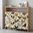 thumbnail image 6 of Farm Rooster Cabinet Curtains for Kitchen 35"W x 35"L, Country Watercolor Brown Blue White Chicken Sunflower Laundry Sink Cabinets Magic Tape Short Curtain Privacy Panel for Bathroom Vanity Cabinets, 6 of 9