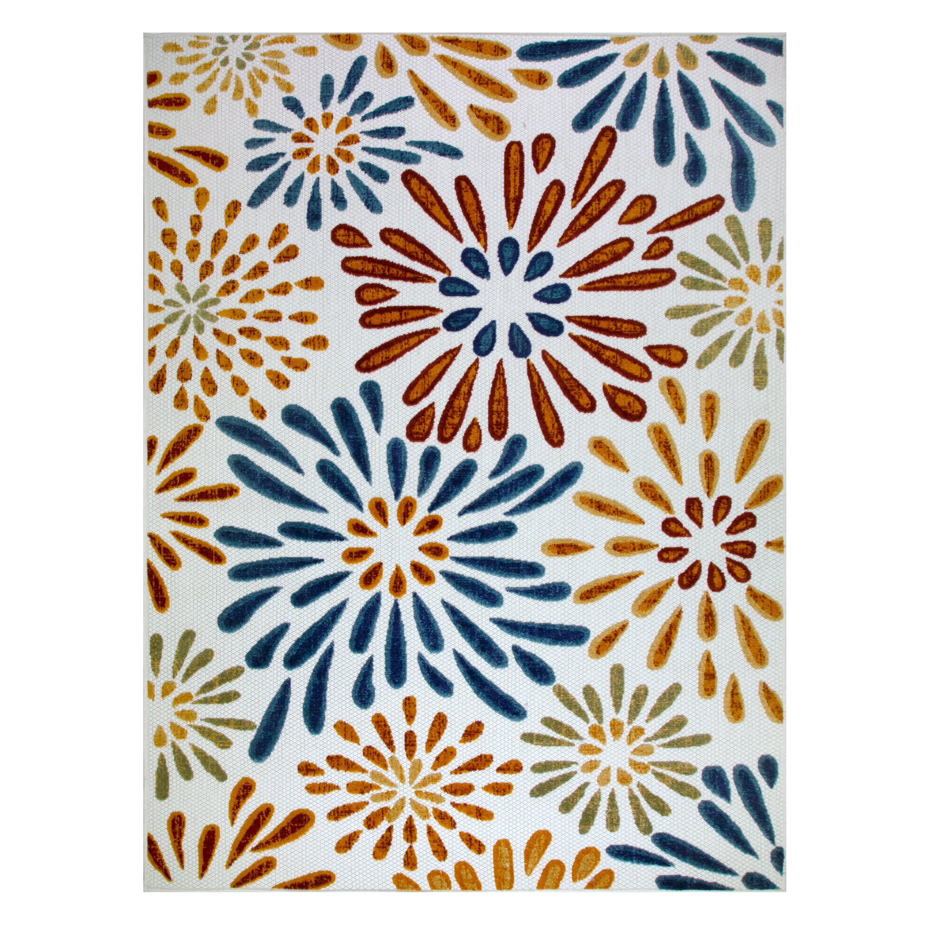 Leick Home Beam Multicolor Flower Rectangle Indoor/Outdoor Area Rug, 6'7" x 9'6"