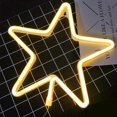 thumbnail image 3 of Letreros de luz de neón de estrella, letreros de pared de neón blanco cálido, decoración artística para el hogar y los niños, 3 of 5