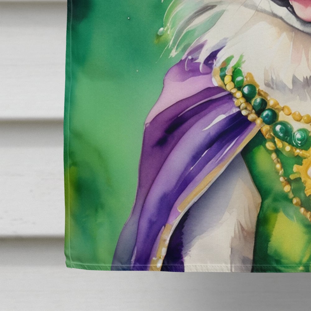 Alaskan Klee Kai King of Mardi Gras House Flag 28 in x 40 in