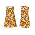 thumbnail image 7 of Lsque Vintage Wood Grain Sunflower B Pattern Summer Dresses for Women – Sleeveless T-Shirt Swing Sundress, Perfect for the Beach and Casual Days, 7 of 7
