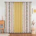 thumbnail image 6 of Invoibler Set of 3 Boho Curtains,60-65% Room Darkening Curtain，Window Drapes,3 Panel,Yellow-green&White, 6 of 8