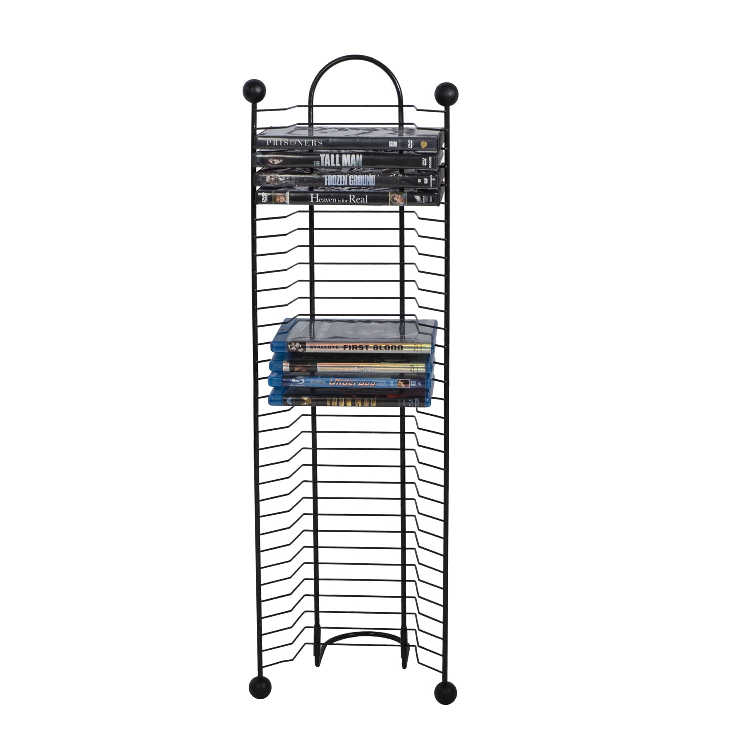 Atlantic 32-Disc Modern Nestable Wire Rack Media Storage Tower (32 CDS, 32 DVDs), Gunmetal