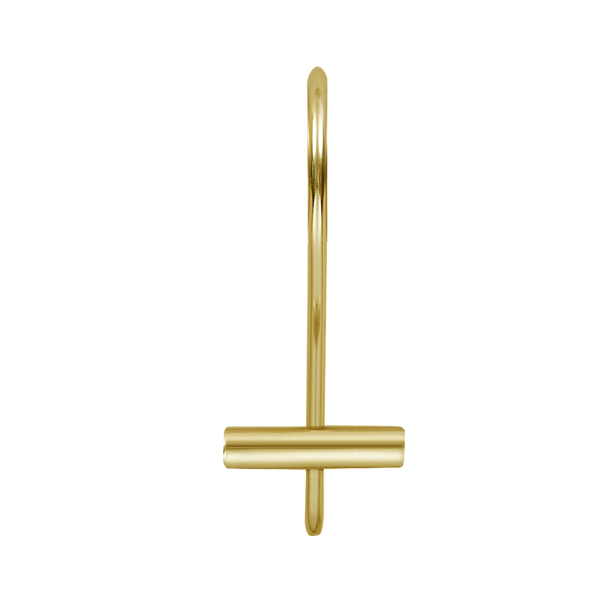 Utopia Alley HK25GD Rust Resistant Shower Curtain Hooks Rings for Bathroom, Gold - Set of 12
