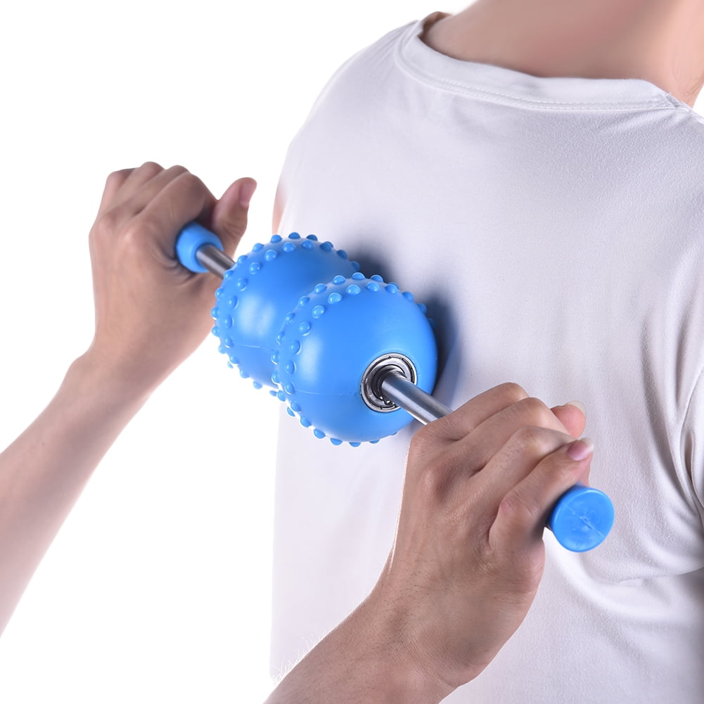 Two Balls Roller Massager Leg Massage Hammer Double Massage Balls Rolling Spine Neck Massager Walmart