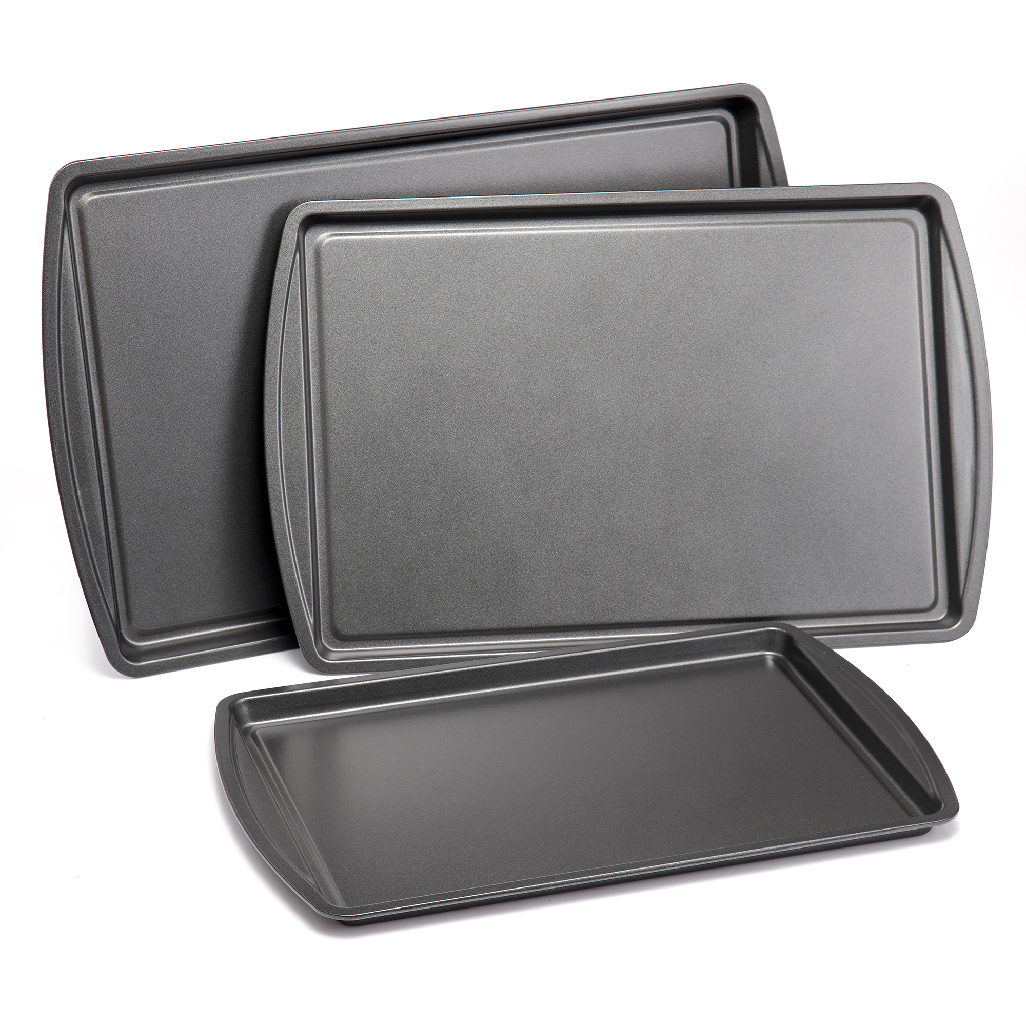 Mainstays 3-Piece Carbon Steel Nonstick Cookie Sheet Set photo 1