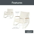 thumbnail image 4 of Better Homes & Gardens Marlow Outdoor 2pk Patio Rocking Chairs, White Frame/Cream Cushion, 4 of 8