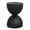 Black | 12.2"Dia x 18.11"H, variant on GZXS 18.11"H Accent Hourglass Side Table, Handmade Burnt Wood Garden Stool with Irregular Crackled Finish, Modern Contemporary End Table for Bedroom/Entryway/Living Room/Balcony, Black