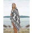 thumbnail image 2 of Gray Boho Beach Towels Oversized Super Absorbent, Southwestern Ethnic Aztec Retro Geometric Lightweight Bath Towel Quick Dry Sets For Bathroom/Pool/Rv Camping/Beach Play/Gym Room/Picnic 31"x62", 2 of 8