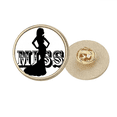 thumbnail image 1 of Connaissances Générales Culture de la Langue Anglaise Rond Métal Broche d'Or Clip, 1 of 3