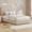 Beige, variant on 4 EVER WINNER Full Bed Frame with Headboard, Cloud Boucle Upholstered Platform Bed with Wood Slats, Soft Rounded Corners, No Box Spring Required, Non-Slip and Noise-Free, Easy Assembly, Cream