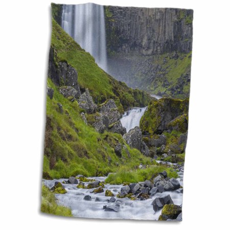 3dRose Waterfall Svodufoss on peninsula Snaefellsnes in western Iceland.  - Towel, 15 by 22-inch (twl_343859_1)