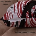 thumbnail image 3 of Red Grey Black Geometric Throw Pillow Covers 18x18 Set of 2 Modern Abstract Decorative Pillow Cases Soft Velvet Both Sides Print for Sofa Couch Living Room Bedroom Home Outdoor Decor, 3 of 6