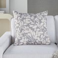 thumbnail image 4 of Nourison Leaf Storm 20" x 20" Grey Indoor/Outdoor Washable Throw Pillow, 4 of 5